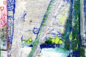 Stückarbeit, No. 6, 15 x 30 cm, Mischtechnik auf Spannplatte